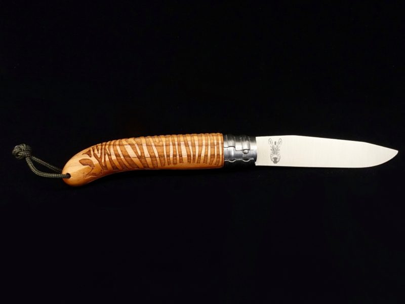 Couteau Verdier L’Alpage Zèbre en bois d’Olivier by Décalé