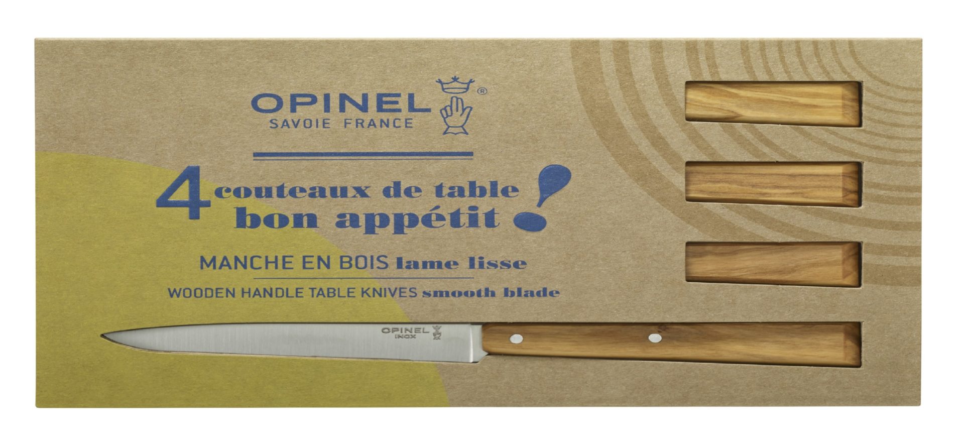 Coffret de 4 couteaux de table N°125 Bon Appétit Opinel