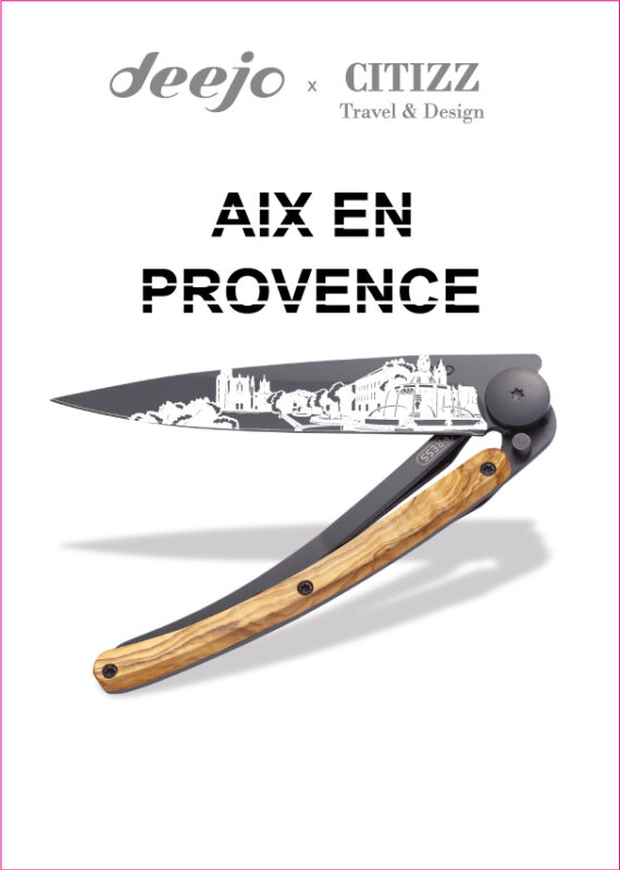 Couteau Deejo 37g Aix en Provence Olivier